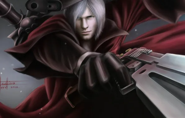 Wallpaper guns, sword, Dante, DMC, red coat, Dante, game